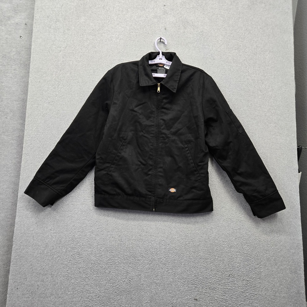Dickies Men Jacket M REGULAR Black Foam Nylon Polyurethane Twill Work Button